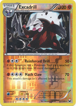 Excadrill - 57/108 - Rare - Reverse Holo
