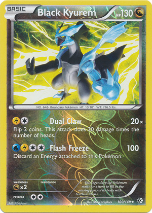 Black Kyurem - 100/149 - Rare - Reverse Holo