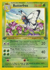 Butterfree 33/64 - Uncommon - D Edition ERROR (1st Edition)