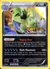 Tyranitar XY130 Sheen Holo Promo - Fates Collide Prerelease