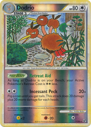 Dodrio - 11/90 - Rare - Reverse Holo