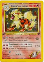 Blaines Arcanine - 1/132 - Holo Rare - 1st Edition