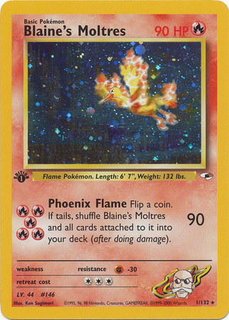 Blaines Moltres - 1/132 - Holo Rare - 1st Edition