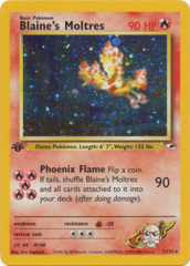 Blaine's Moltres - 1/132 - Holo Rare - 1st Edition