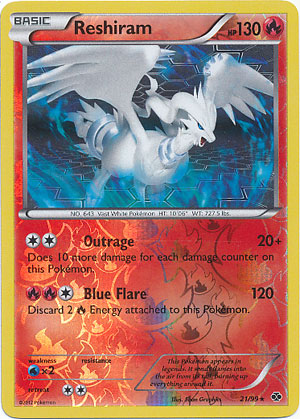 Reshiram - 21/99 - Rare - Reverse Holo