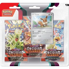 Pokemon SV3 Obsidian Flames 3-Pack Blister - Eevee