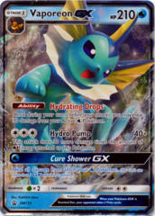 Vaporeon GX SM172 Wave Holo Promo - Vaporeon GX Special Collection