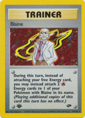 Blaine - 17/132 - Holo Rare - 1st Edition