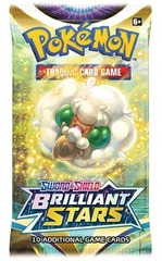 Pokemon SWSH9 Brilliant Stars Booster Pack -- Whimsicott Pack Art