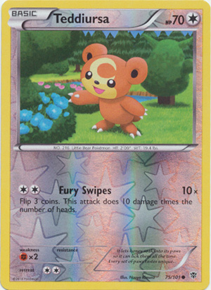 Teddiursa - 75/101 - Common - Reverse Holo