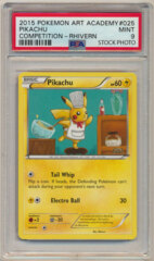 2015 Pokemon Art Academy Promo Pikachu (Rhivern) PSA 9 MINT