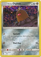 Alolan Diglett 9/12 Confetti Holo Promo - 2017 McDonald's Collection