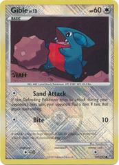 Gible 106/147 Crosshatch Holo STAFF Promo - 2009 City Championships