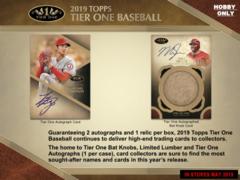 2019 Topps Tier One MLB Baseball Hobby Box