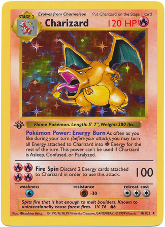 Charizard - 4/102 - Holo Rare - 1st Edition