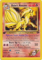 Blaine's Ninetales - 21/132 - Rare - 1st Edition