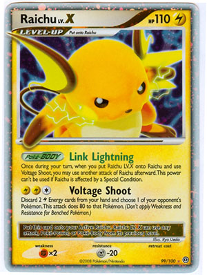 Raichu LV.X - 99/100 - Rare Holo