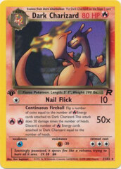 Dark Charizard - 21/82 - Rare - 1st Edition