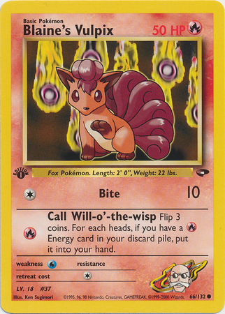 Blaines Vulpix - 66/132 - Common - 1st Edition