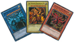 Ultra Rare Holo Promo god Card Set includes Obelisk, Slifer & Winged Dragon of Ra LC01