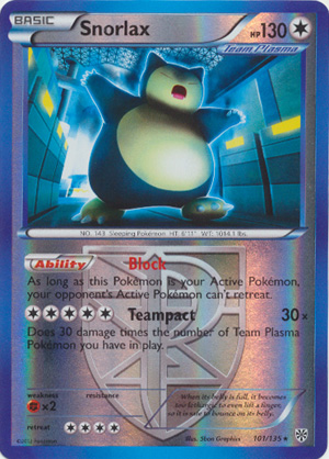 Snorlax - 101/135 - Rare - Reverse Holo