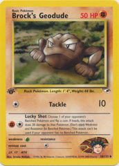 Brock's Geodude - 38/132 Uncommon - 1st Edition