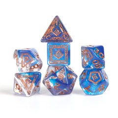 Sirius Dice Dungeons & Dragons Adventure Dice - Wizard: Blue