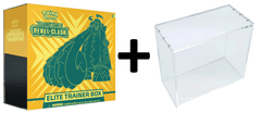 MINT Pokemon SWSH2 Rebel Clash Elite Trainer Box PLUS Acrylic Case Protector