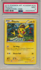 2015 Pokemon Art Academy Promo Pikachu (Xime) PSA 9 MINT