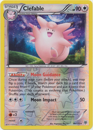 Clefable - 98/135 - Rare - Reverse Holo