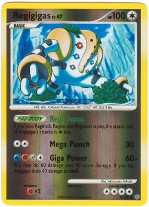 Regigigas - 9/100 - Rare - Reverse Holo