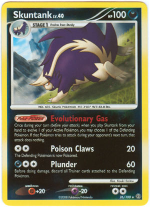 Skuntank - 26/100 - Rare - Reverse Holo