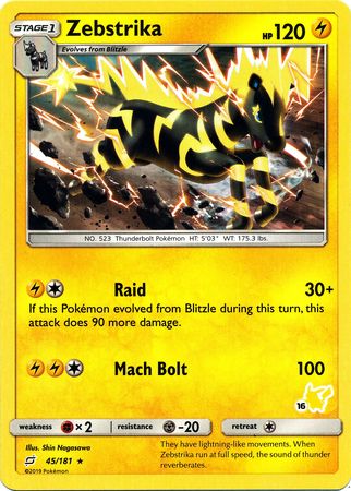 Zebstrika - 16 - Rare - Battle Academy: Pikachu Deck