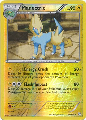 Manectric - 43/124 - Rare - Reverse Holo