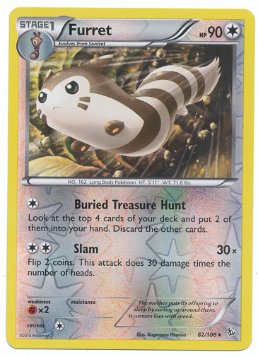 Furret - 82/106 - Rare - Reverse Holo