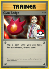 Gym Badge (Blaine) Sheen Holo Promo XY209 - 2017 Pokemon League Exclusive