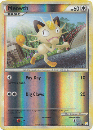 Meowth - 75/123 - Common - Reverse Holo