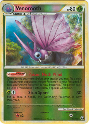 Venomoth - 11/102 - Rare - Reverse Holo