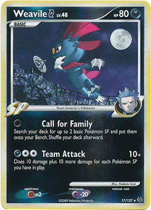 Weavile [G] - 17/127 - Rare - Reverse Holo