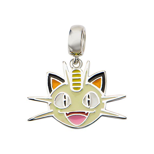 Meowth Head Sterling Silver Dangle Charm