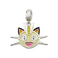 Meowth Head Sterling Silver Dangle Charm