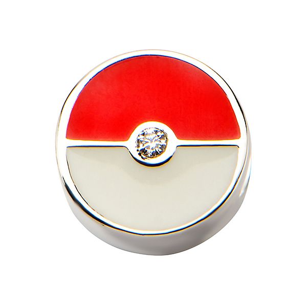 Pokeball Sterling Silver Bead Charm