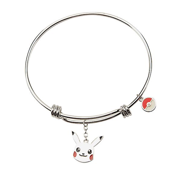 Pikachu Sterling Silver Expandable Bangle Bracelet