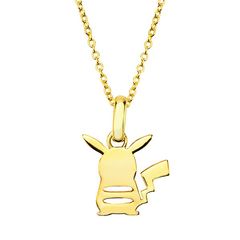 Pikachu Silhouette 10K Yellow Gold-Plated Sterling Silver Necklace