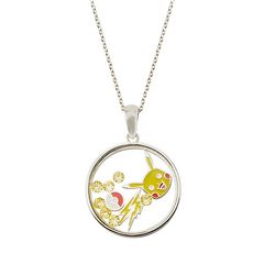 Pikachu Sterling Silver Disc Pendant 18