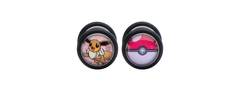 Eevee & Pokeball Stainless Steel Screw-Back Faux Plug Earrings