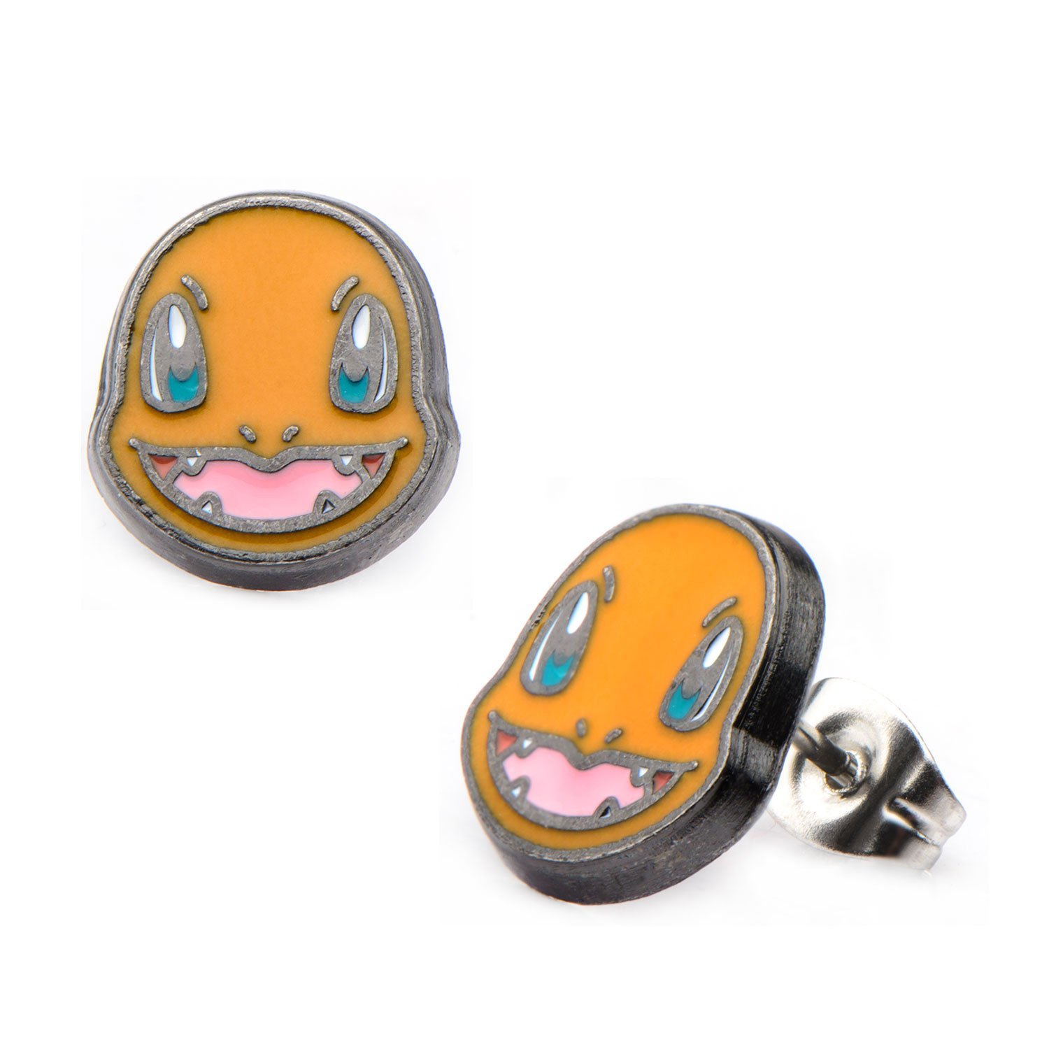 Charmander Head Stainless Steel Stud Earrings