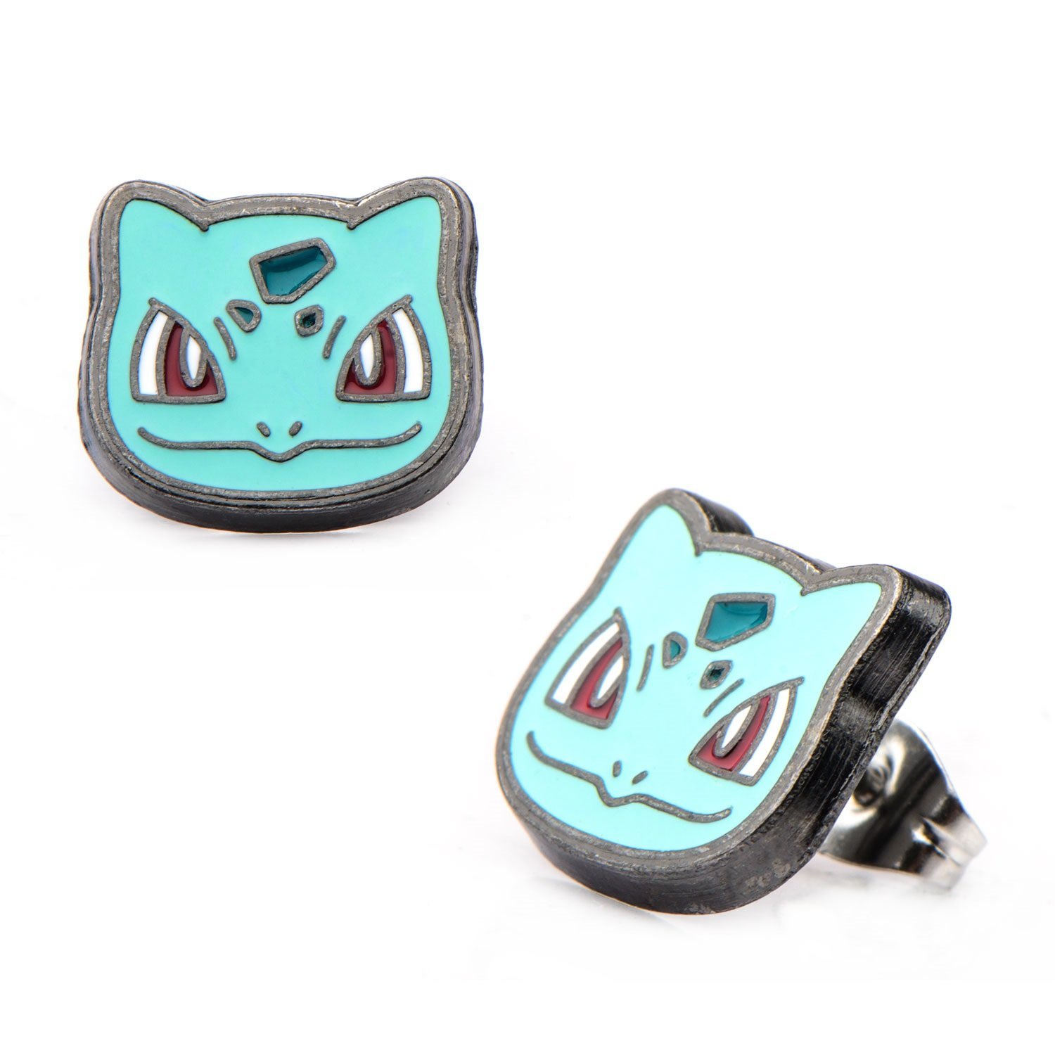 Bulbasaur Head Stainless Steel Stud Earrings