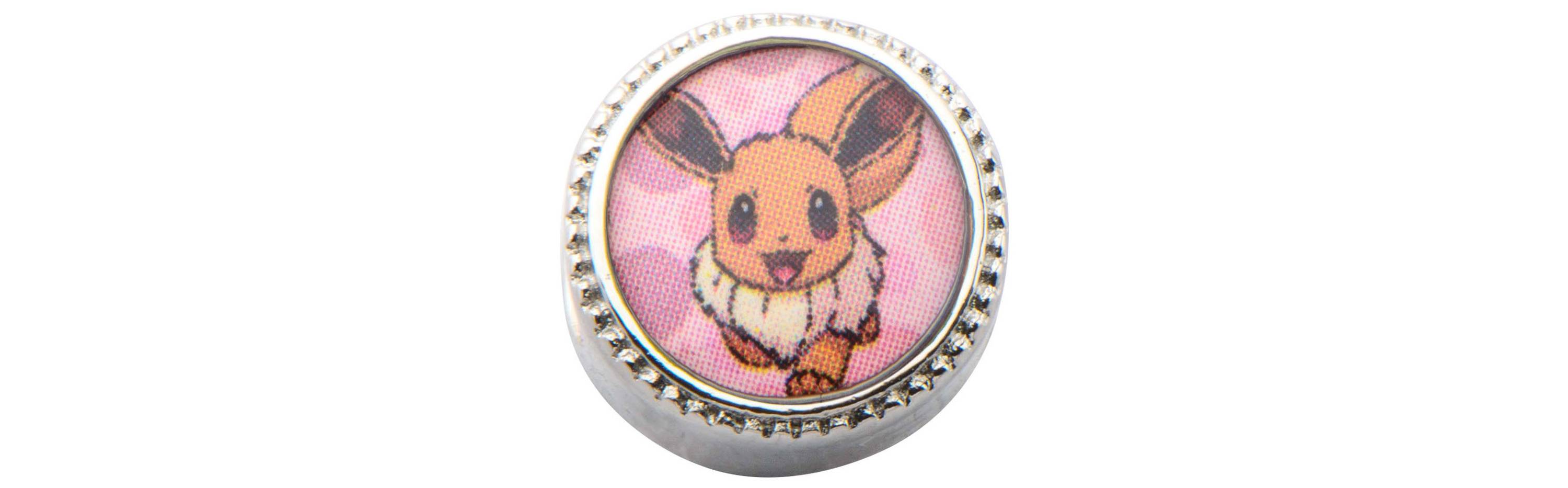 Eevee & Pokeball Stainless Steel Bead Charm