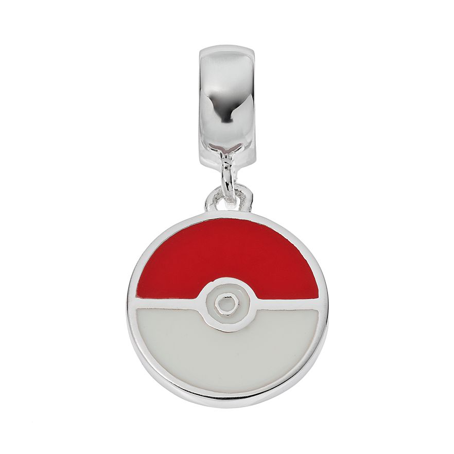 Pokeball Sterling Silver Dangle Charm